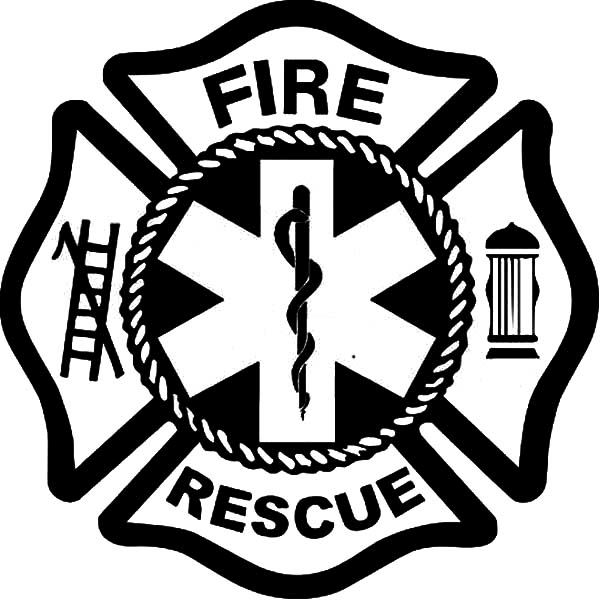 Fire Department Maltese Cross Coloring Page - Part 4